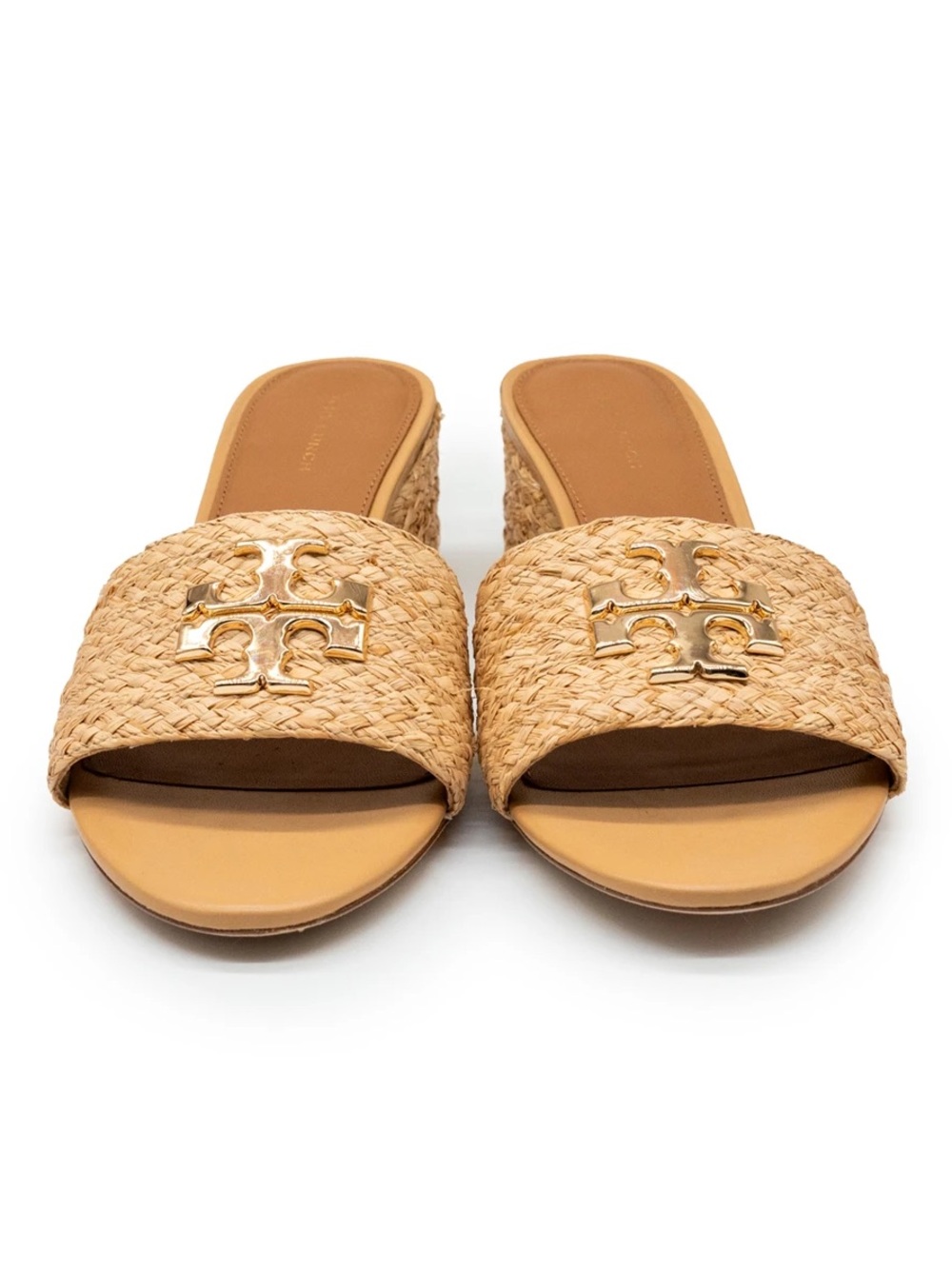 Tory Burch Size 6 Everly Raffia Block Sandal Slide